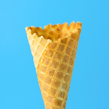 Empty ice cream cone.